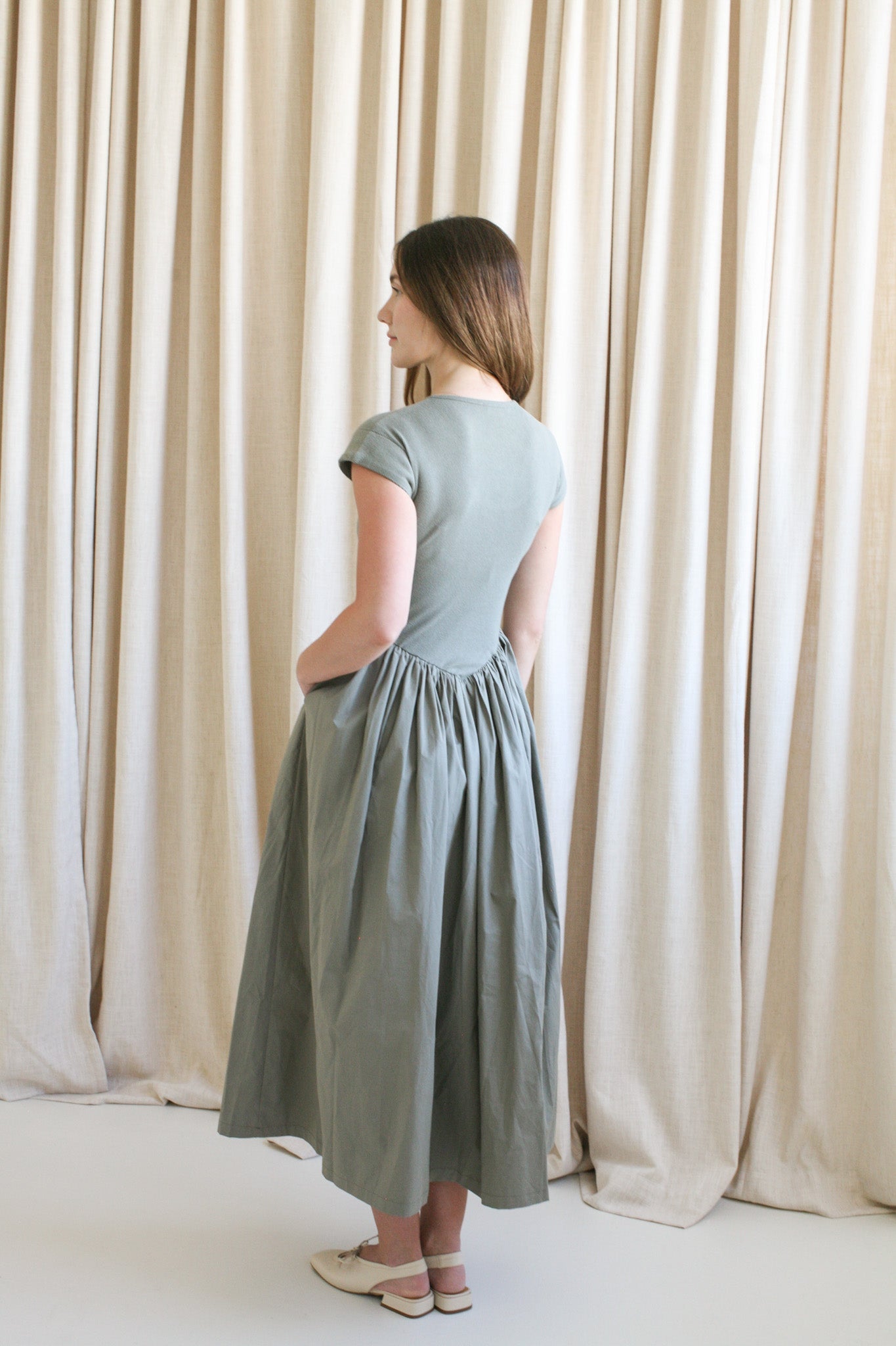 Hannah Poplin Midi Dress