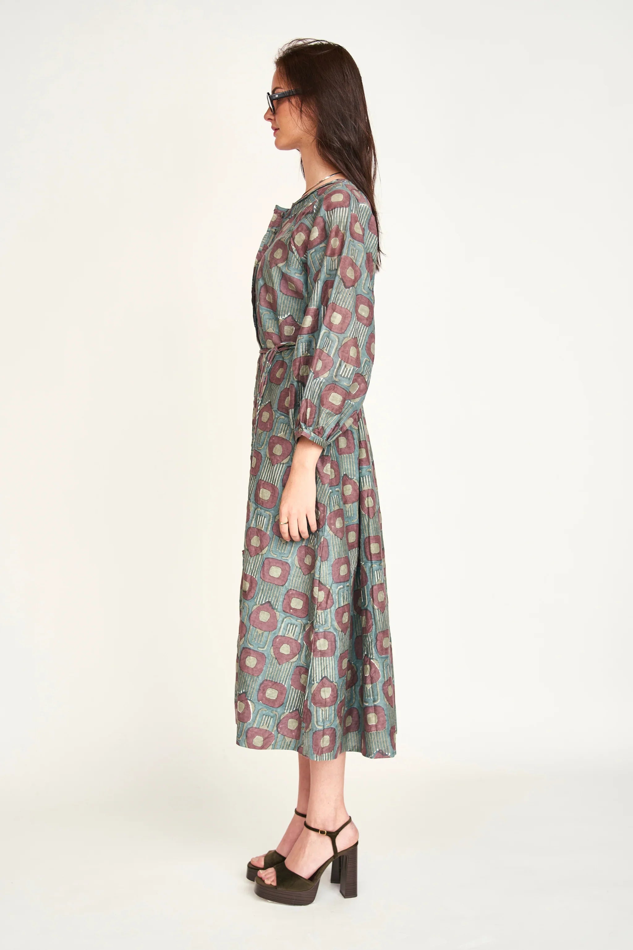 Mirth Somerset Dress in Mallard Coeur
