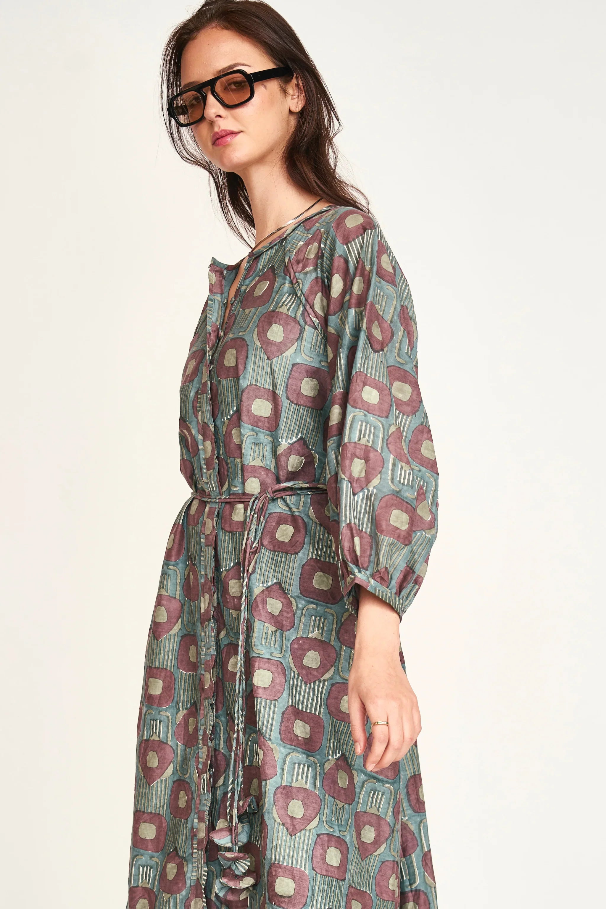 Mirth Somerset Dress in Mallard Coeur