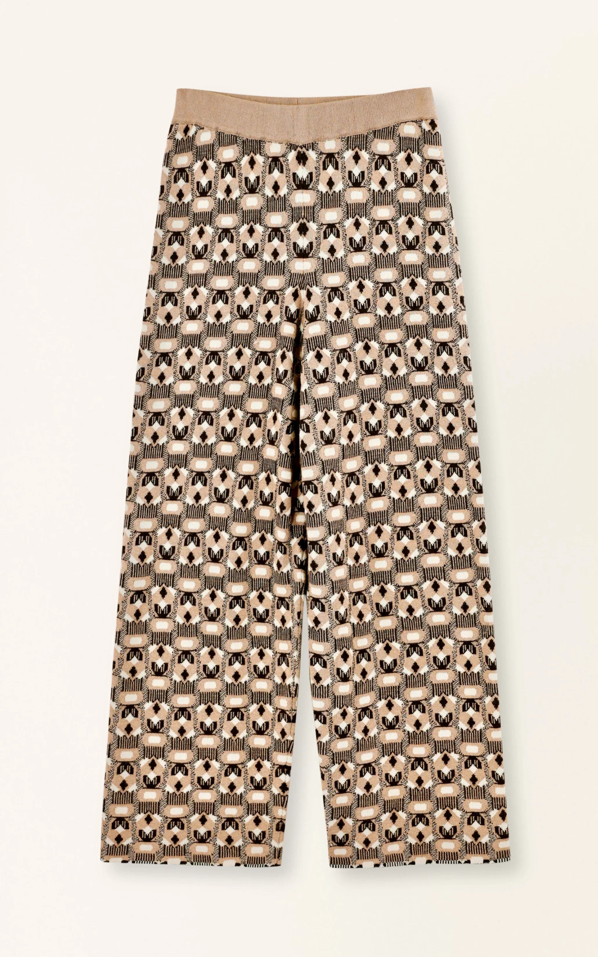 Mirth Dover Knit Pant in Milkweed Coeur Jacquard