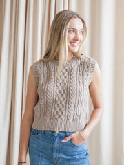 Colby Knit Vest - Beige