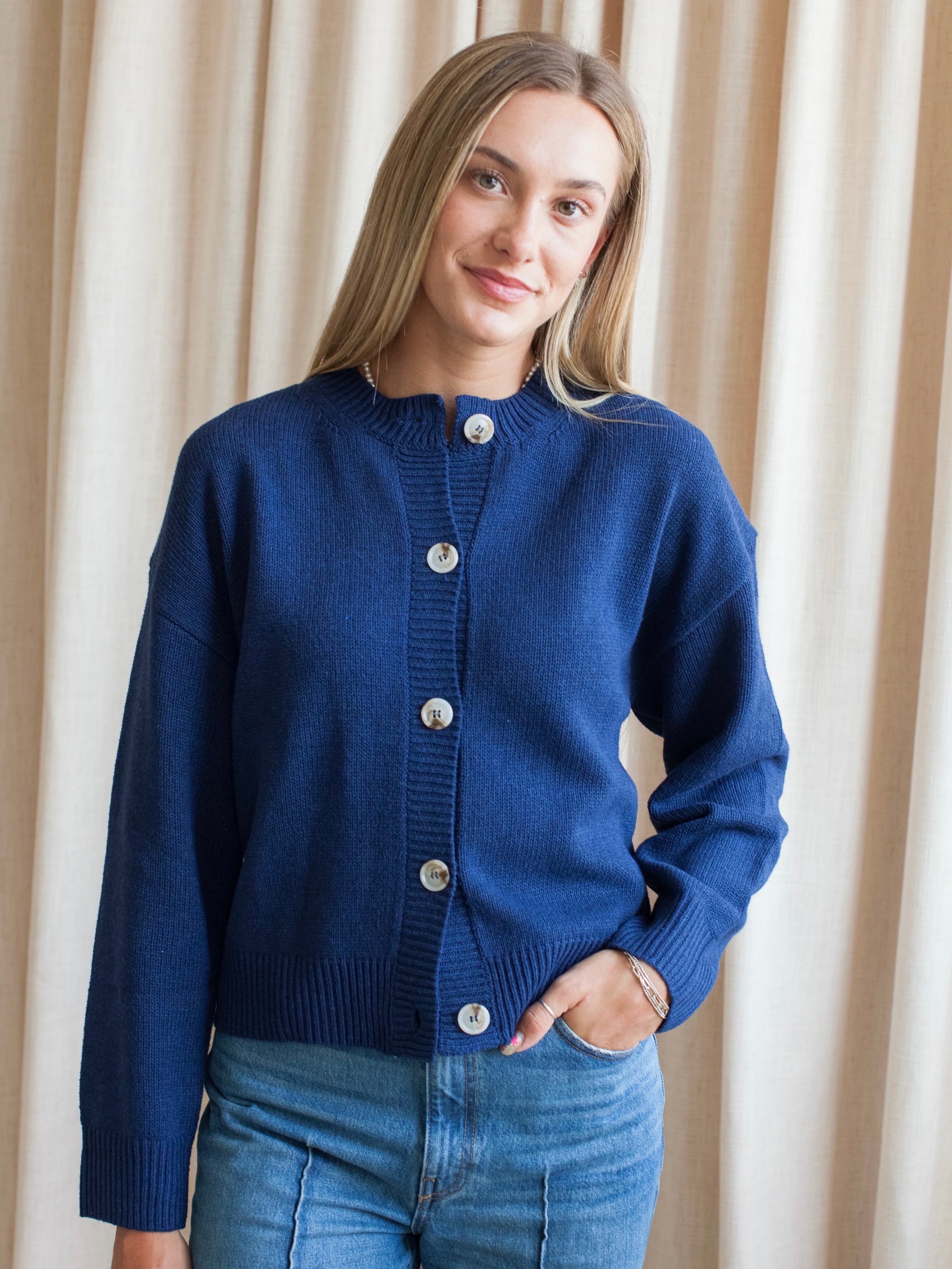 Ophelia Cardigan- Navy