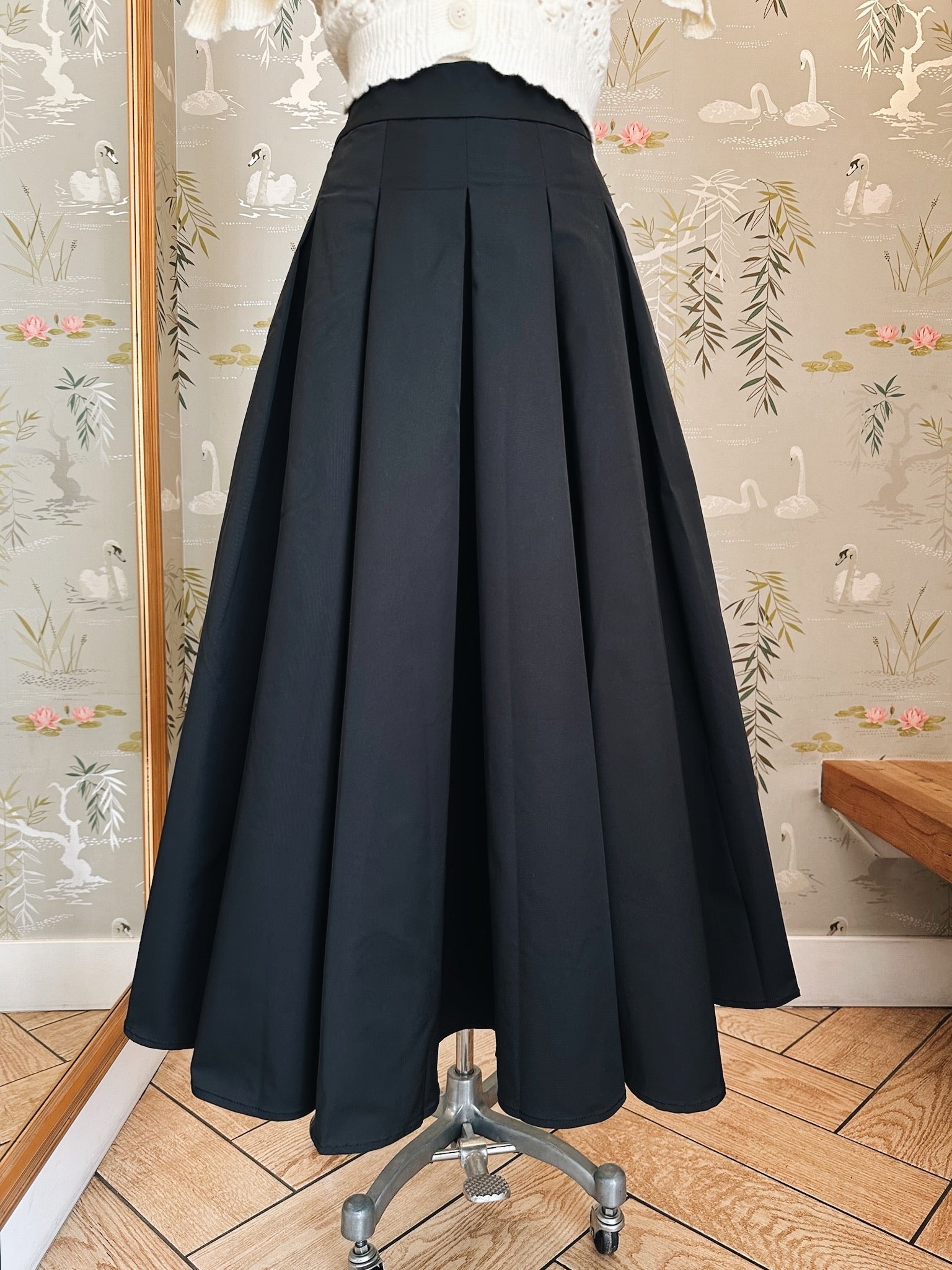 Sienna Black Midi Skirt